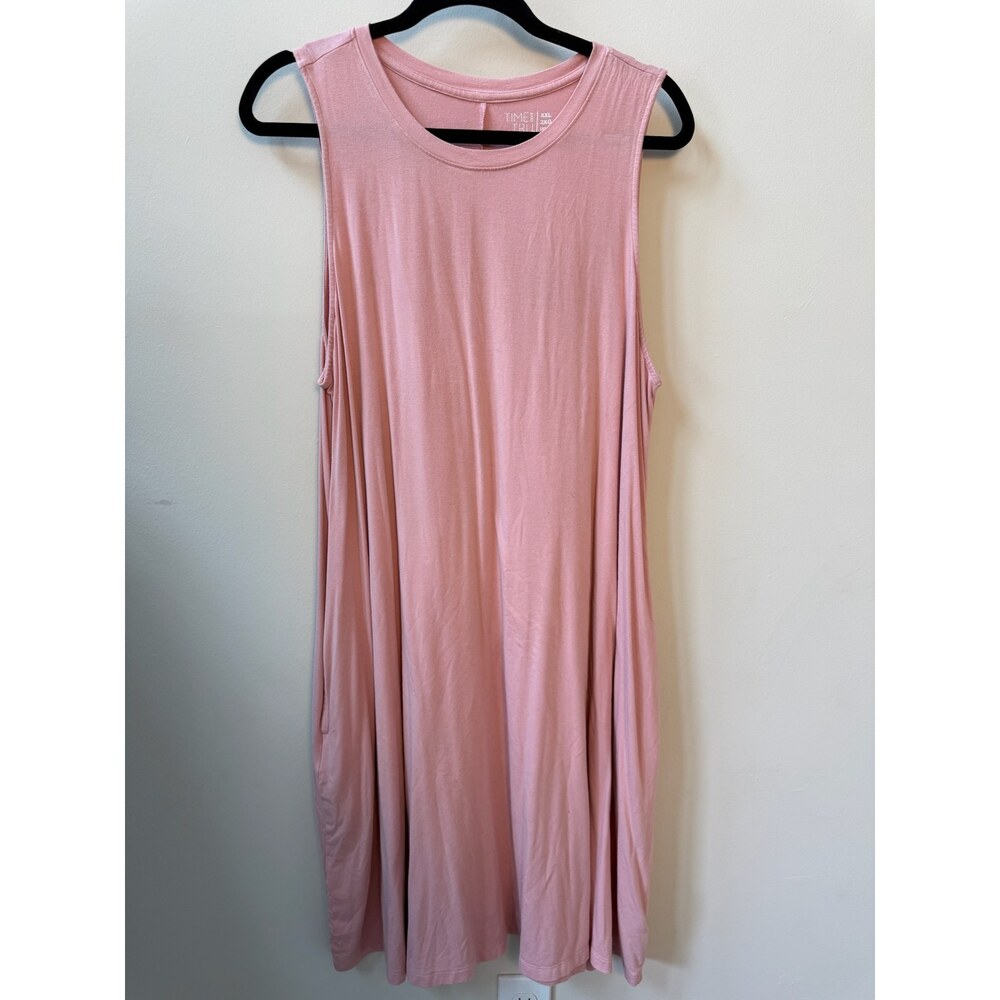 Time and Tru Blush Pink Sleeveless Midi Swing Dress Size XXL